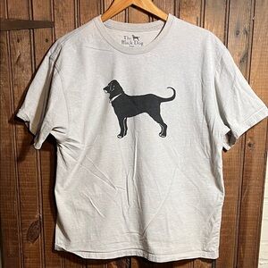 The Black Dog T-Shirt with Black Silhouette